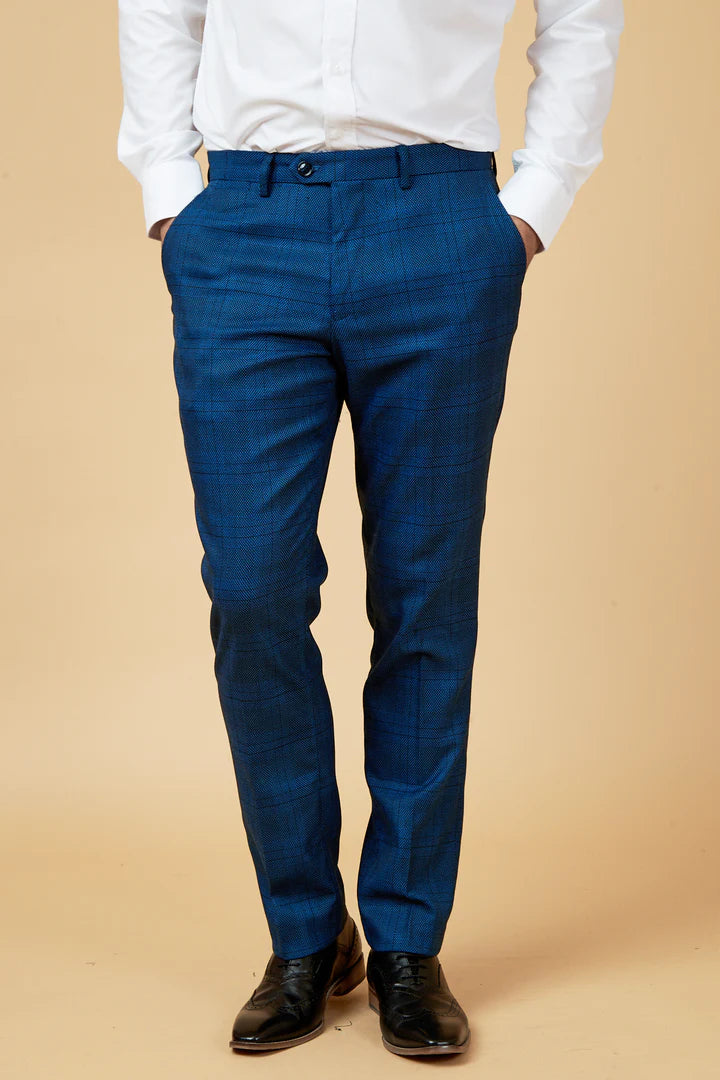 MARC DARCY Jerry Two Piece Suit - Blue Check