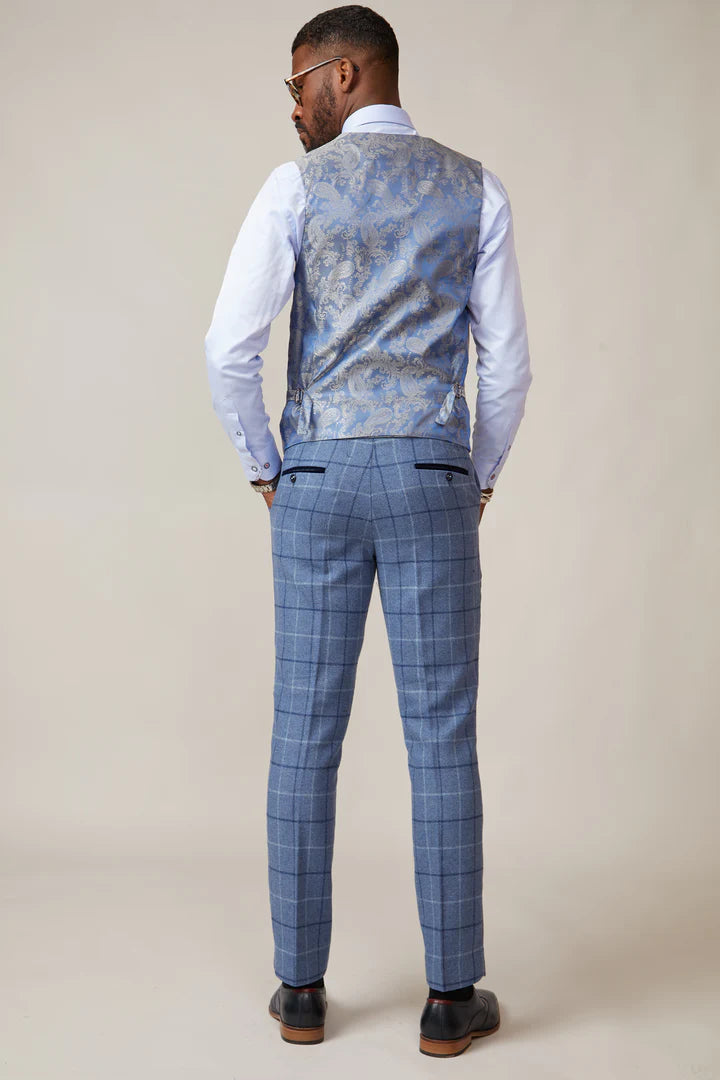 MARC DARCY Kelvin Double Breasted Waistcoat - Stone