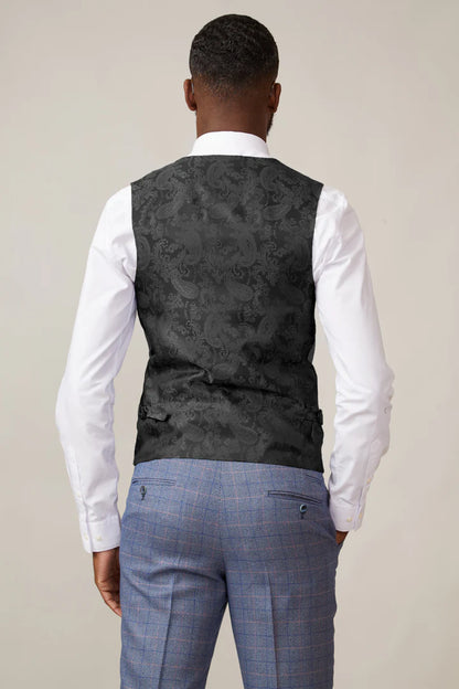 MARC DARCY Kelvin Single Breasted Waistcoat - Silver Grey