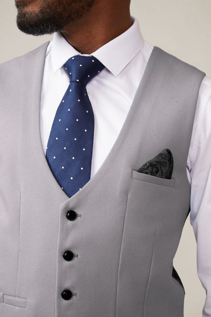 MARC DARCY Kelvin Single Breasted Waistcoat - Silver Grey