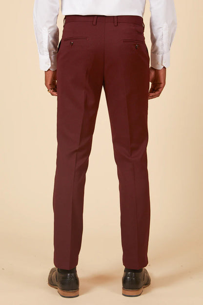 MARC DARCY Max Three Piece Suit - Wine