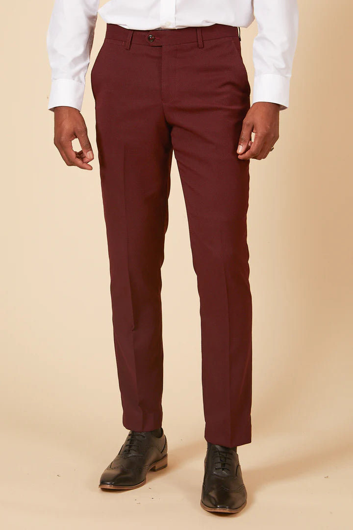 MARC DARCY Max Three Piece Suit - Wine