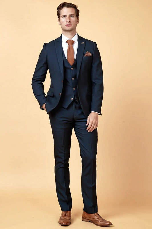 MARC DARCY Max Two Piece Suit - Navy