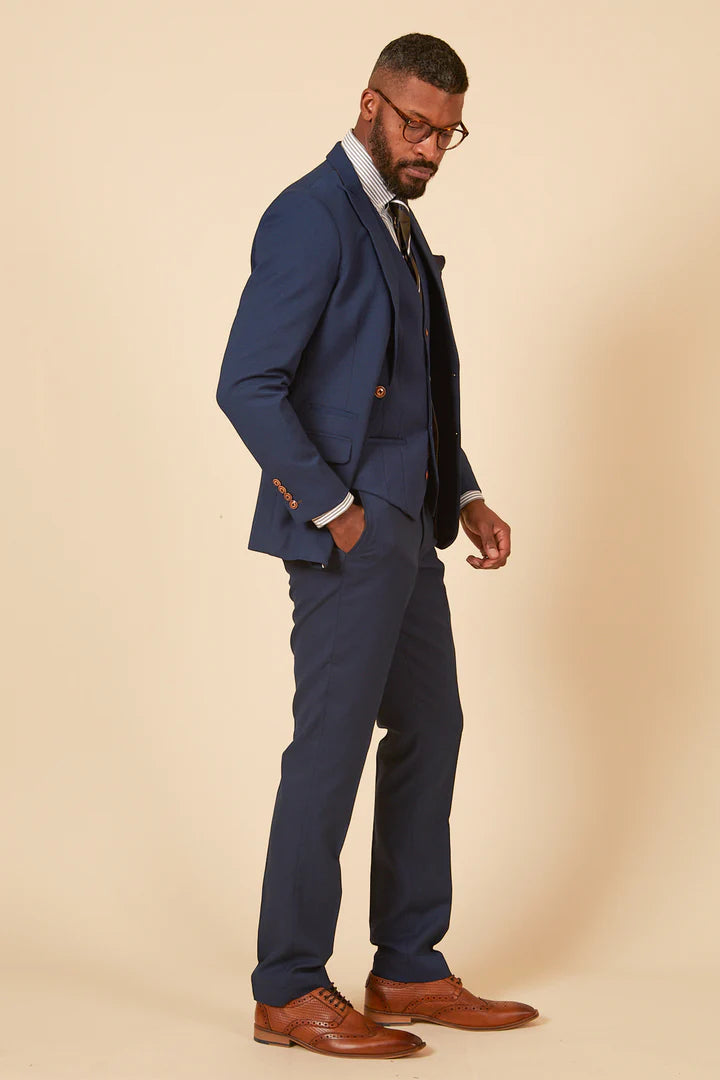 MARC DARCY Max Three Piece Suit - Royal Blue