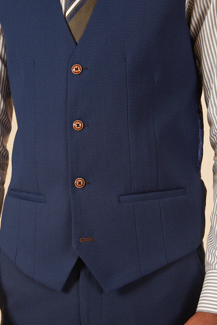 MARC DARCY Max Three Piece Suit - Royal Blue