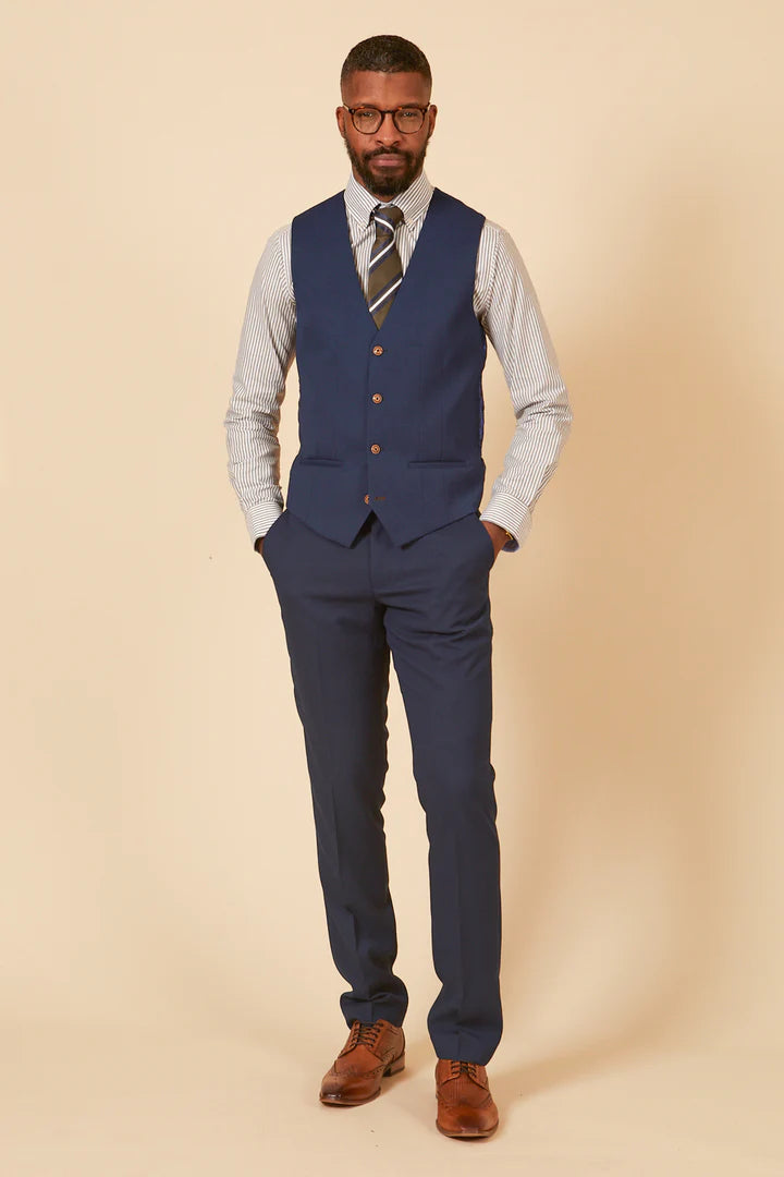 MARC DARCY Max Three Piece Suit - Royal Blue