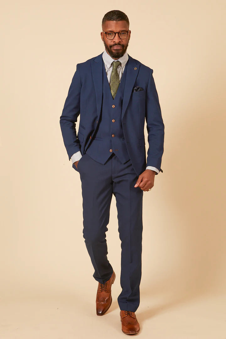 MARC DARCY Max Three Piece Suit - Royal Blue