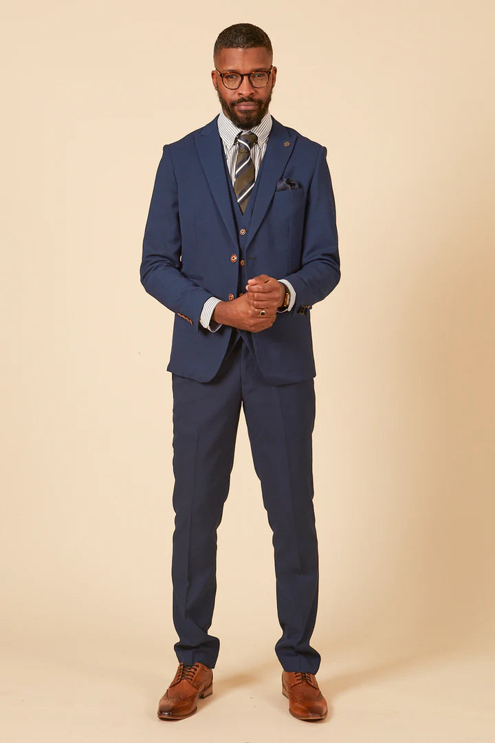 MARC DARCY Max Three Piece Suit - Royal Blue