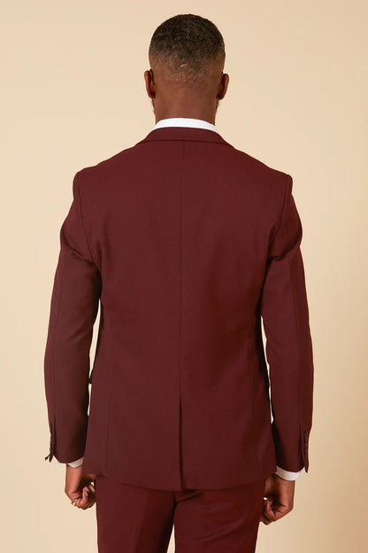 MARC DARCY Max Three Piece Suit - Wine