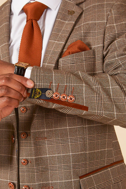 MARC DARCY Ray Blazer - Tan Check