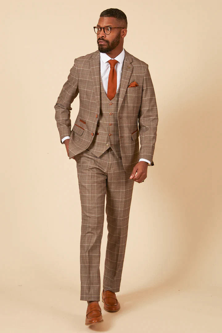 MARC DARCY Ray Blazer - Tan Check