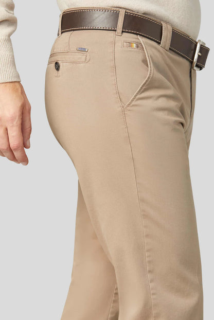 MEYER Roma 316 Luxury Cotton Chino Trousers - Beige