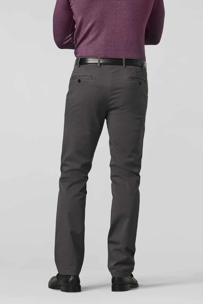 MEYER Roma 316 Luxury Cotton Chino Trousers - Charcoal