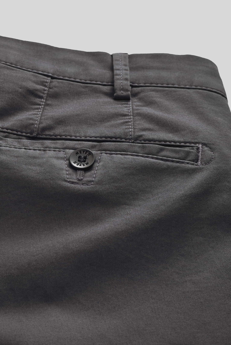 MEYER Roma 316 Luxury Cotton Chino Trousers - Charcoal