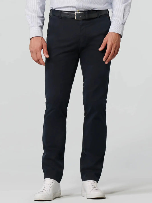 MEYER Roma 316 Luxury Cotton Chino Trousers - Navy