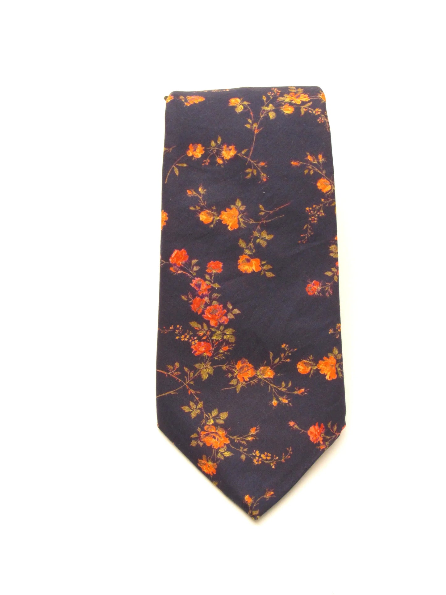 VAN BUCK Liberty Print Cotton Tie & Pocket Square - Elizabeth Navy