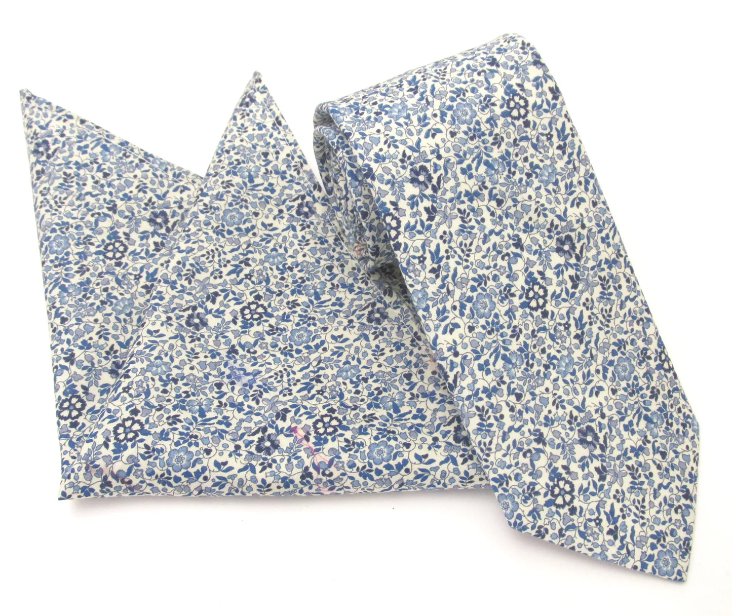 VAN BUCK Liberty Print Cotton Pocket Square - Katie & Millie Blue