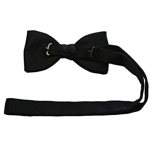 VAN BUCK Ready Tied Satin Bow Tie - Black