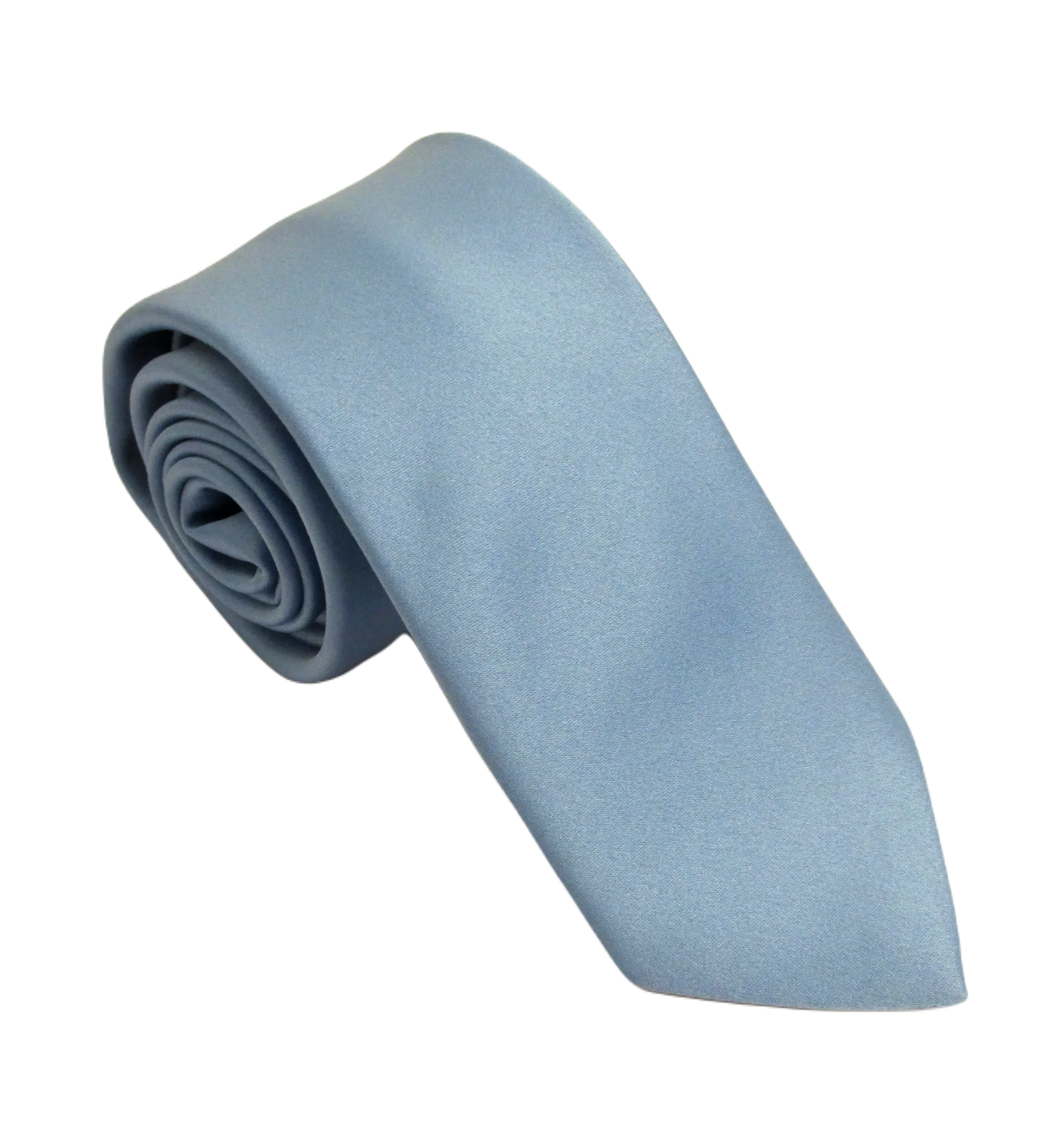 VAN BUCK Satin Wedding Tie & Pocket Square - Cornflower Blue