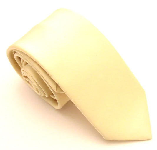 VAN BUCK Satin Wedding Tie & Pocket Square - Lemon Yellow