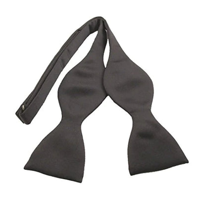 VAN BUCK Self-Tie Satin Bow Tie - Black